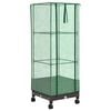 vidaXL Gartenplanter mit Gew&auml;chshausabdeckung und R&auml;dern Braun PP