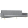 vidaXL Schlafsofa 2-Sitzer mit Fu&szlig;hocker Hellgrau Stoff