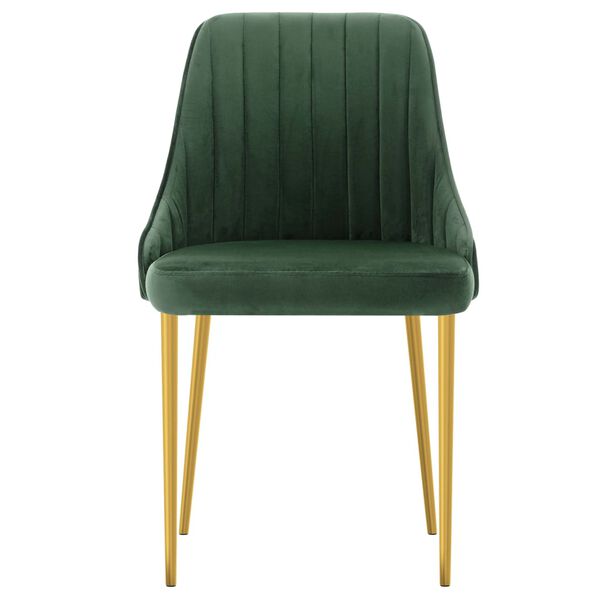 vidaXL Esszimmerst&uuml;hle 4 Stk. Dunkelgr&uuml;n Samt