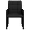vidaXL Esszimmerst&uuml;hle mit Rollen 2 pcs Schwarz 58 x 65 x 94 cm Stoff