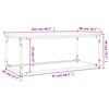 vidaXL Couchtisch R&auml;uchereiche 102x50x40 cm Holzwerkstoff und Eisen