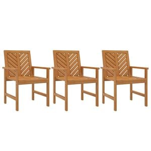 vidaXL Garten-Essst&uuml;hle 3 Stk. Massivholz Akazie