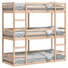 vidaXL Dreifach-Etagenbett 75x190 cm Massivholz Kiefer