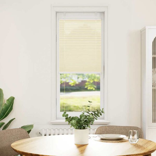 vidaXL Plissee Creme 45x100 cm Stoffbreite 44,4 cm Polyester