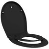 vidaXL Toilettensitz Schwarz 47 x 37 x 4 cm Duroplast