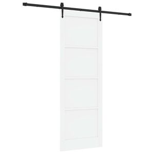 vidaXL Schiebet&uuml;r ORKDAL 83 x 232 cm Massives Kiefernholz Wei&szlig;