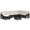 vidaXL Gartensofa-set 9 pcs Schwarz Poly-Rattan