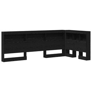 vidaXL Aufbewahrungskopfteil Schwarz Eichen-Optik 80 cm Holzwerkstoff