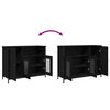 vidaXL Sideboard Schwarz Eichen-Optik 100 x 35 x 75 cm Holzwerkstoff