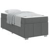 vidaXL Bettrahmen mit Matratze Dunkelgrau 80 x 200 cm Stoff