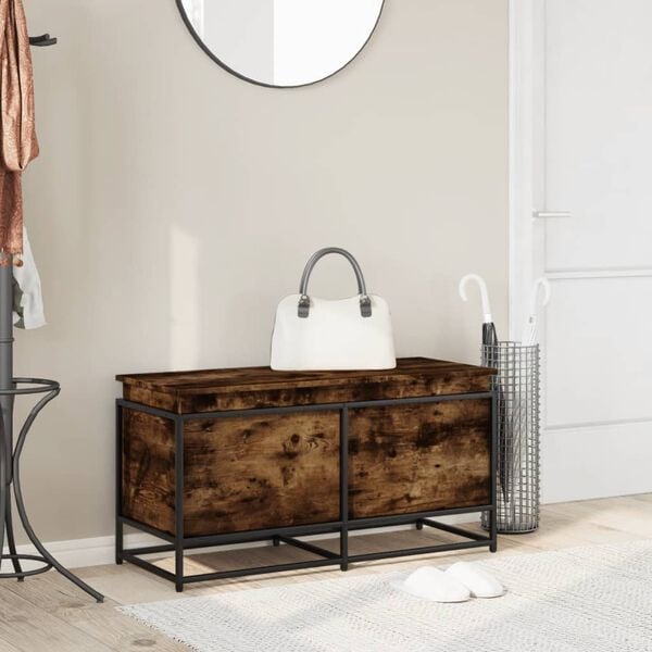 vidaXL Aufbewahrungsbox mit Deckel R&auml;uchereiche 100x40x51,5 cm