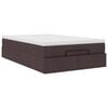 vidaXL Ottoman-Bett mit Matratze Dunkelbraun 120x200 cm Stoff