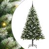 vidaXL K&uuml;nstlicher Klapp-Weihnachtsbaum mit Schnee&uuml;berzug 300 LEDs
