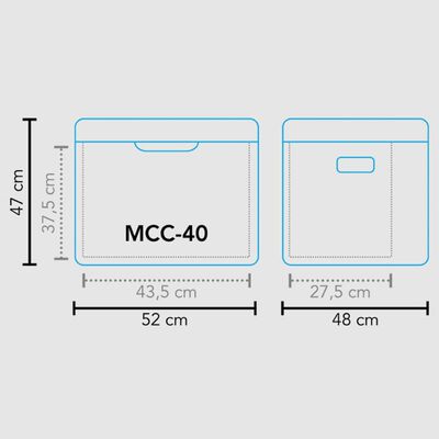 Mestic Kompressor-Kühlbox MCC-40 Schwarz und Grau 42 L