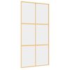 vidaXL Schiebet&uuml;r Golden 102,5x205 cm ESG-Klarglas und Aluminium