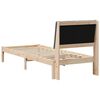 vidaXL Bettrahmen mit Kopfteil Braun 75 x 190 cm Massives Kiefernholz