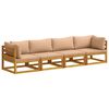 vidaXL Sofa-Set 4 stk. Natur Massivholz Akazie