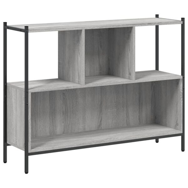 vidaXL B&uuml;cherregal Grau Sonoma 102x28x77,5 cm Holzwerkstoff