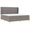 vidaXL Boxspringbett mit Matratze Taupe 200 x 200 cm Stoff