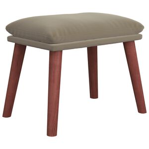 vidaXL Fu&szlig;hocker Hellgrau 45x29,5x35 cm Samt