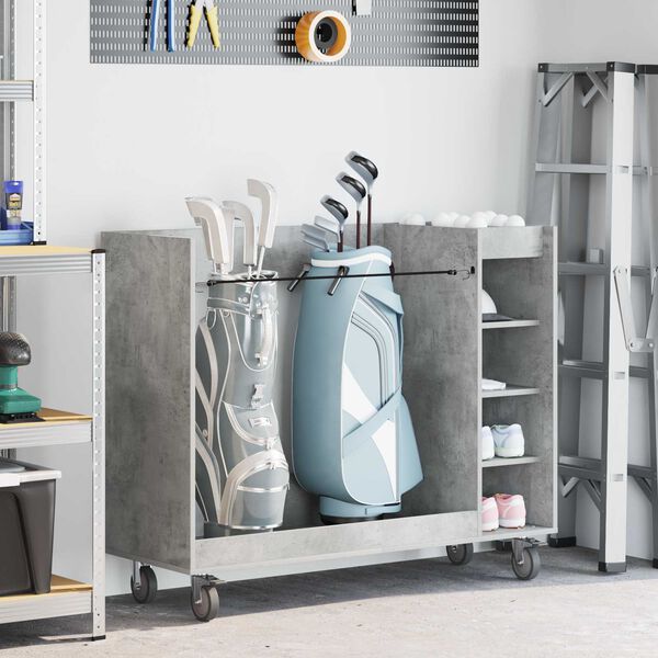 vidaXL Golf Schrank Mit Rad Uni Beton Grau 120 x 45 x 98 cm