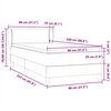 vidaXL Boxspringbett mit Matratze Rosa 80x220 cm Samt