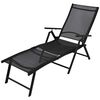 vidaXL Sonnenliege Klappbar Aluminium Schwarz