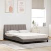 vidaXL Bett mit Matratze "Hanko" Taupe 140x200 cm Stoff