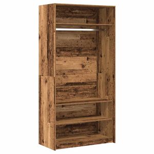 vidaXL Kleiderschrank Altholz-Optik 100x50x200 cm Holzwerkstoff