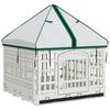vidaXL 4-Panel-Hundeauslauf mit Dach 122 x 106,5 x 82 cm Kunststoff