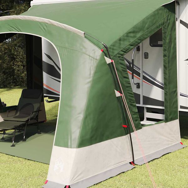 vidaXL Caravan Zelt mit Dach mit Speicher Gr&uuml;n 410 x 275 x 245 cm