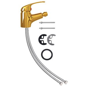 vidaXL Badezimmer Bidet Mischbatterie Golden 13x12 cm