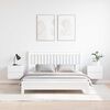 vidaXL Nachttisch 2 pcs Wei&szlig; 39 x 34 x 33 cm Massivholz Kiefer