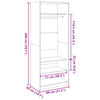 vidaXL Kleiderschrank R&auml;uchereiche 80x50x200 cm Holzwerkstoffs