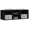 vidaXL Schuhbank Schwarz 105x35x35 cm Holzwerkstoff