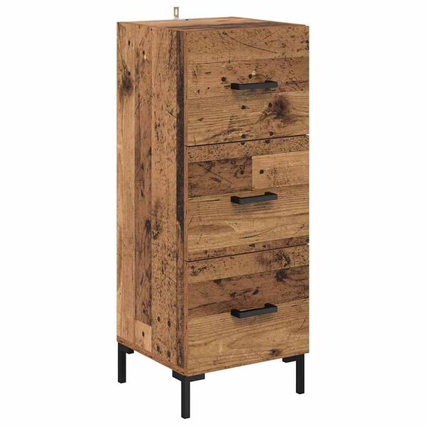 vidaXL Sideboard Altholz 34,5 x 34 x 90 cm Holzwerkstoff