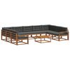 vidaXL Outdoor-Sofagarnitur 10 stk. Natur und Anthrazit