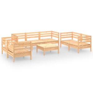 vidaXL 8-tlg. Garten-Lounge-Set Massivholz Kiefer