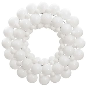 vidaXL Weihnachtskranz Wei&szlig; 45 cm Polystyrol