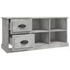 vidaXL TV-Schrank Betongrau 102x35,5x47,5 cm Holzwerkstoff