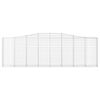 vidaXL Gabionen mit Hochbogen 3 Stk. 400x30x120/140cm Verzinktes Eisen