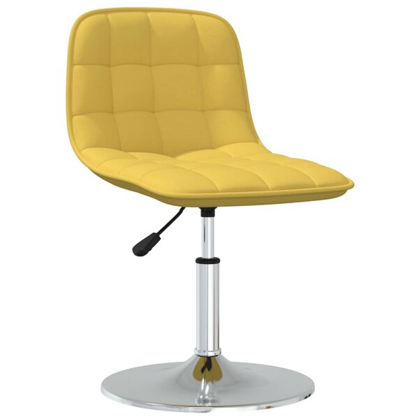vidaXL Esszimmerst&uuml;hle 2 Stk. Drehbar Senfgelb Stoff