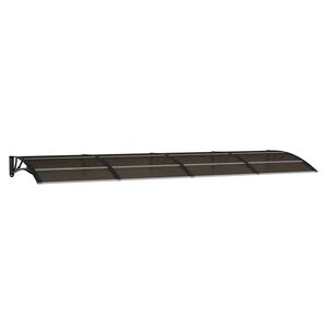 vidaXL T&uuml;rvordach Schwarz 350 x 100 cm Polycarbonat