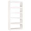 vidaXL B&uuml;cherregal/Raumteiler Wei&szlig; 80x30x167,4 cm Massivholz Kiefer