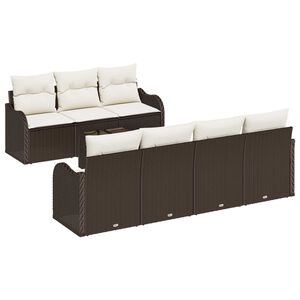 vidaXL Gartensofa-set Braun 55 x 55 x 37 cm Poly-Rattan
