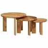 vidaXL Nesting-Couchtische 3 pcs Braun Massivholz Mango