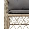 vidaXL 3-tlg. Bistro-Set mit Kissen Beigemischung Poly Rattan
