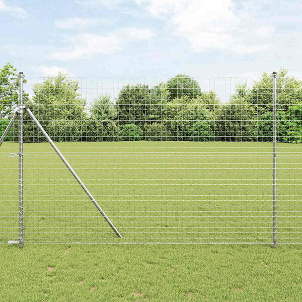 vidaXL Zaunpfosten Sonstiges 52 pcs Grau 3,2 x 3,2 x 200 cm Stahl