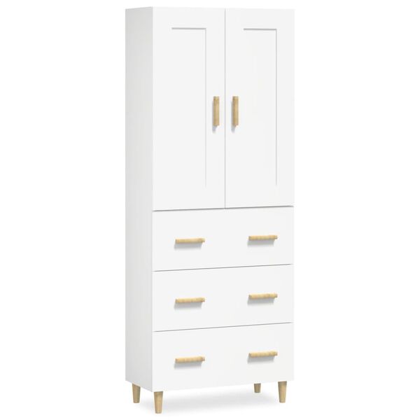 vidaXL Highboard Wei&szlig; Holzwerkstoff