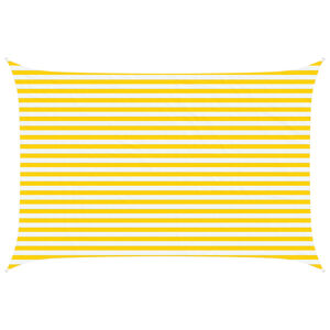 vidaXL Sonnensegel Gelb und Wei&szlig; 4,5 &times; 3 m 100 % Polyester Oxford